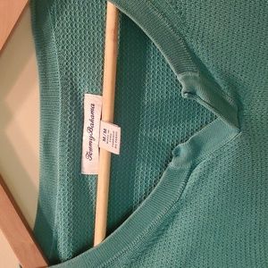 Tommy Bahama Men's Waffle Knit Jersey, size medium, teal green